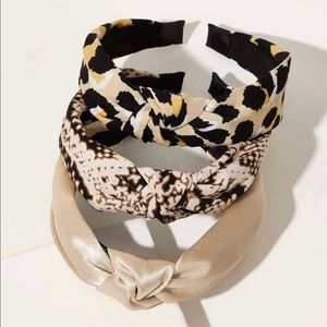 Bundle headbands knot detail snakeskin, leopard,